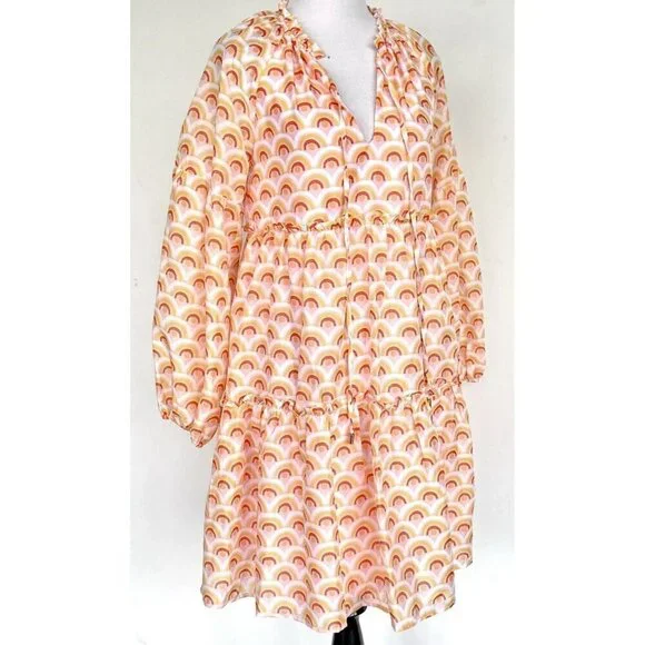 J Marie The Summer Tiered Dress size Large Retail $128 New Rainbow - Picture 2 of 13